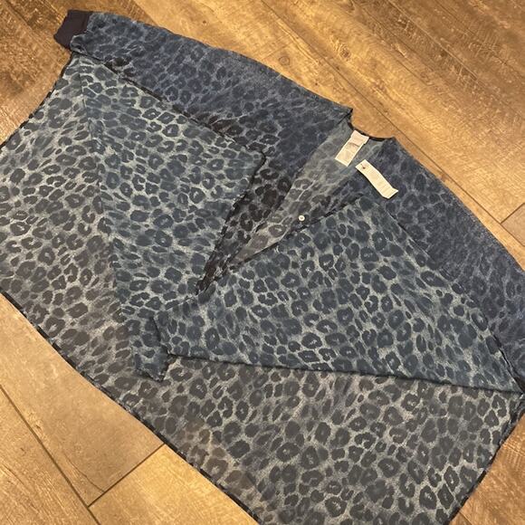 NWT Chico's Leopard-Print Ruana Wrap Size S/M Style 570312332 - Picture 10 of 12